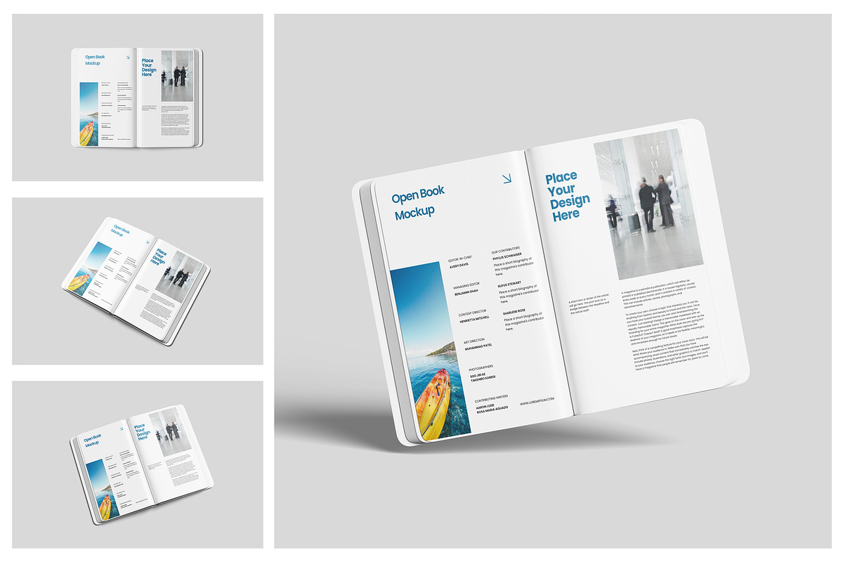 Open Book Mockup, a Books & Magazine Mockup by Hazzpro_Std