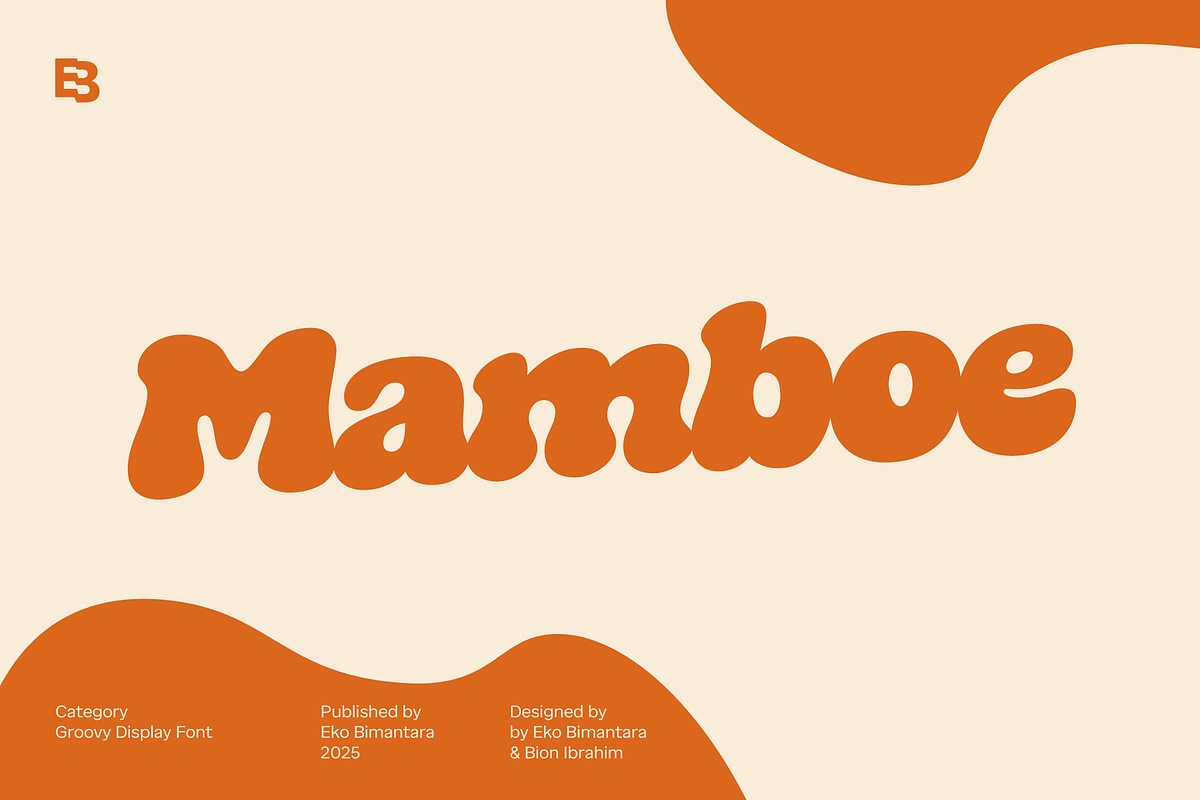 Mamboe; Bold 70s Display Font, a Sans Serif Font by Eko Bimantara (Photo 1 of 8)