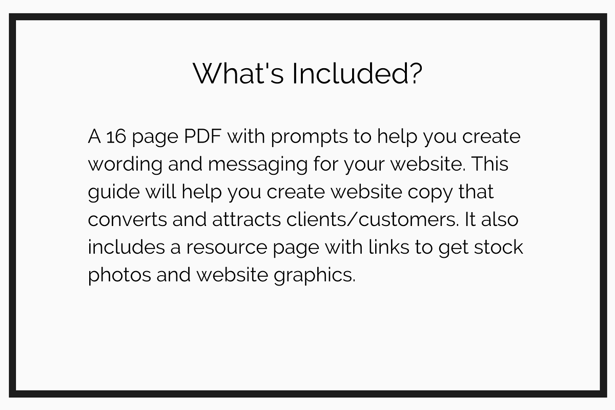 Website Content Guide, a Websites & App Template by Joanna Lane Designs (Photo 2 of 2)