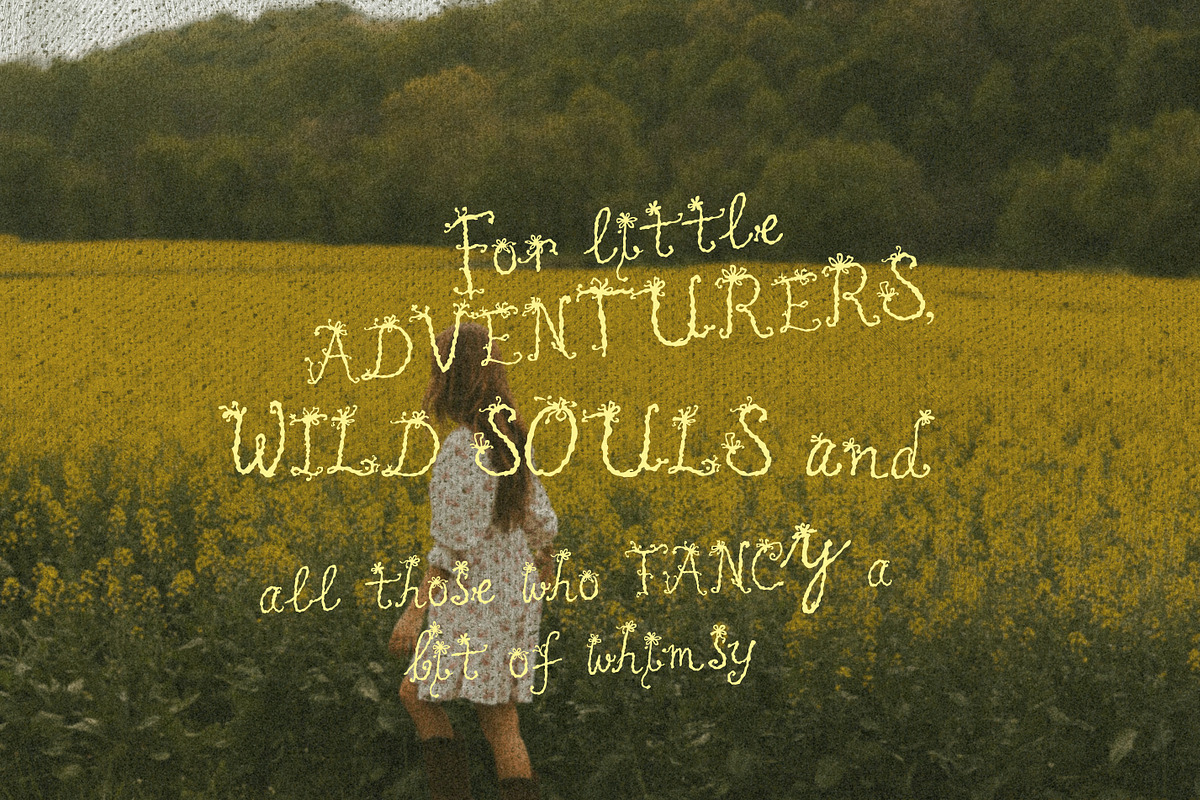 Hand Drawn Floral Whimsy Script Font, a Handwritten Font by Laras Wonderland (Photo 10 of 16)