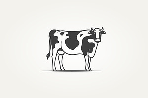livestock farm cow icon logo design, a Branding & Logo Template by Blazybone