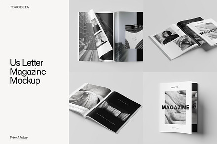 Us Letter Magazine Mockup, a Books & Magazine Mockup by Tokobeta