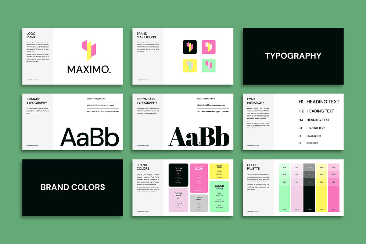 MAXIMO | Brand Guidelines Templates, a Branding & Logo Template by Artisan Vibes (Photo 9 of 11)