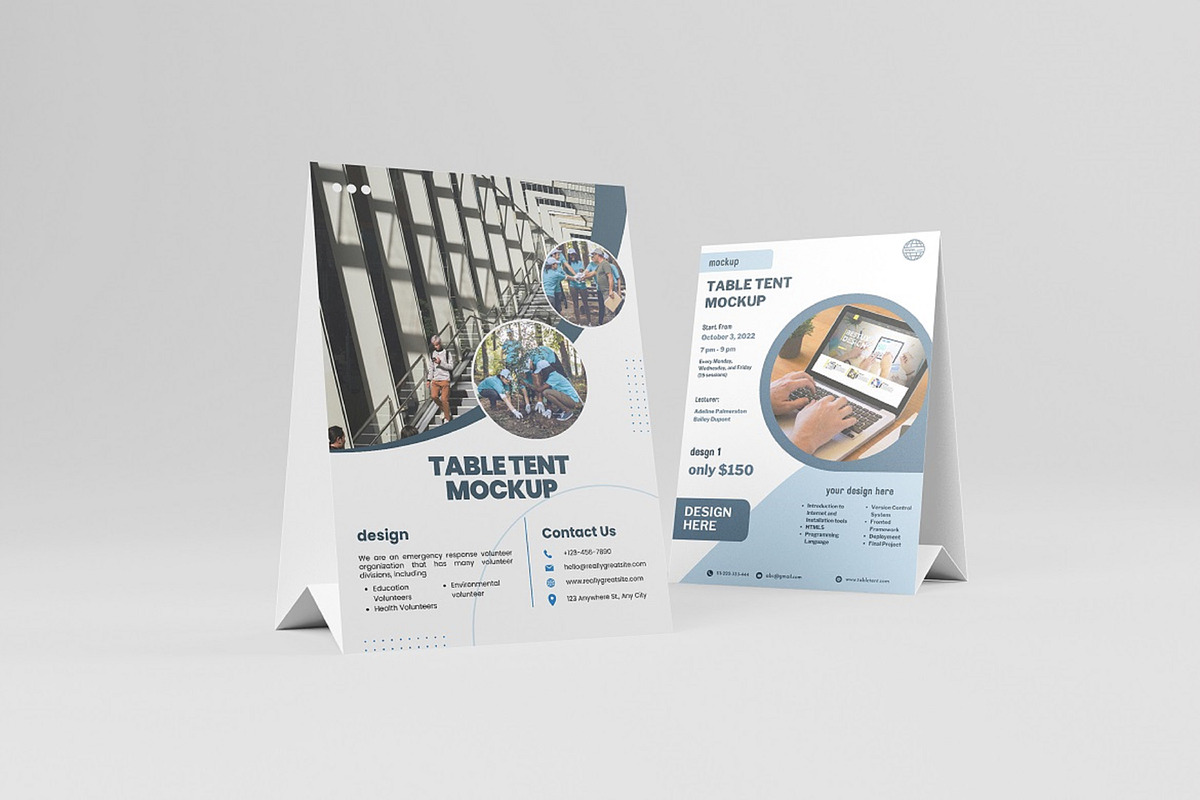 TABLE TENT MOCKUP, an Advertising Mockup by YurnalisPerix (Photo 4 of 5)