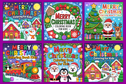 Merry Christmas Coloring Pages KDP, a Seasonal Illustration by Coco Bloom (Thumbnail 3 of 4)