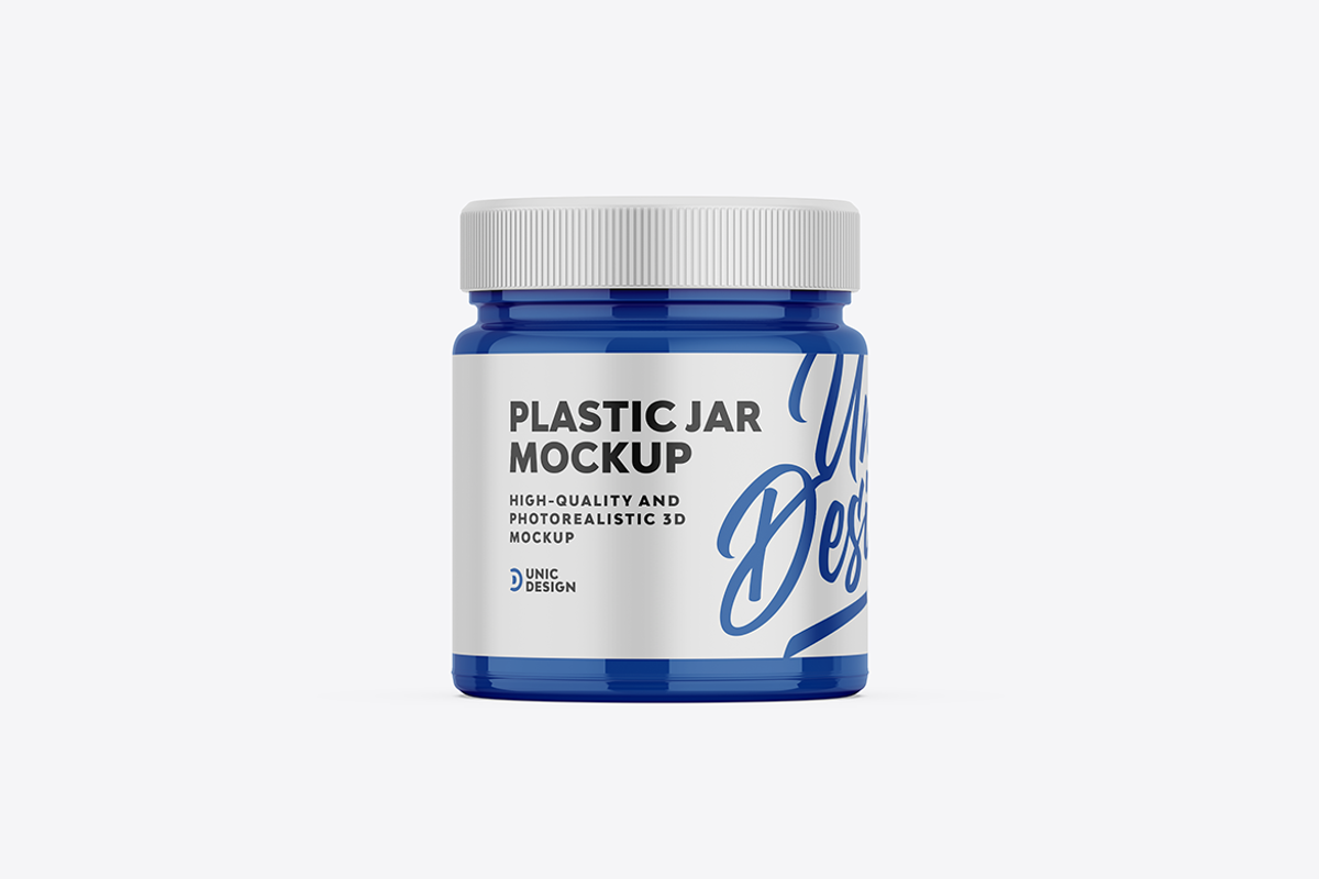 Plastic Jar Mockup, a Cups & Container Mockup by UnicDesign (Photo 3 of 3)