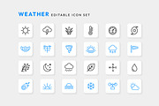 Weather Icon Set, an Outline Icon by VectStock (Thumbnail 2 of 2)