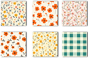 Floral Seamless Digital Paper, an Illustration by OK Design (Thumbnail 2 of 3)