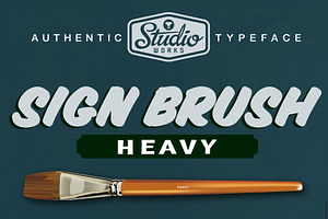 Sign Brush Heavy Display Type