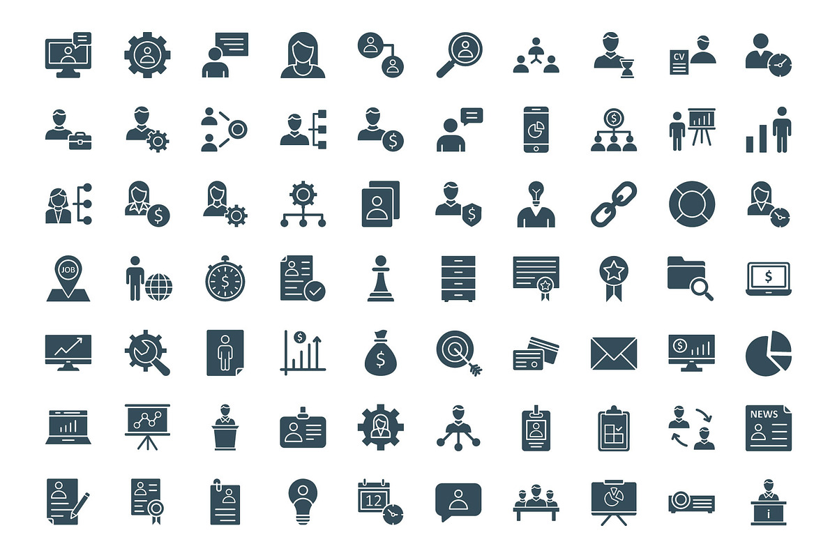 Professional Human Resources Icons, a Solid Icon by Vector Portal (Photo 5 of 5)