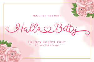 Hallo Betty a modern lovely font