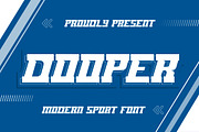 DOOPER Modern Sport Font, a Font by Bayuktx (Thumbnail 1 of 10)