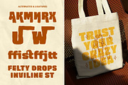 Felty Drops - Rough Display Typeface, a Sans Serif Font by Inviline.co (Thumbnail 8 of 10)