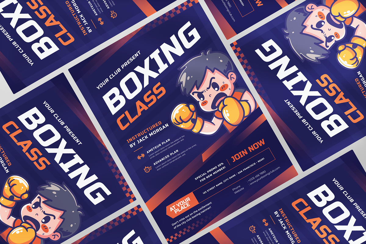 Kick Boxing Class Flyer, a Flyer Template by Annora Studio (Photo 3 of 5)