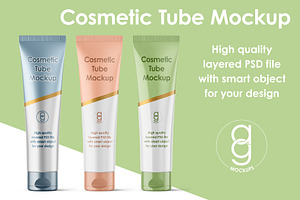 Cosmetic Tube Mockup