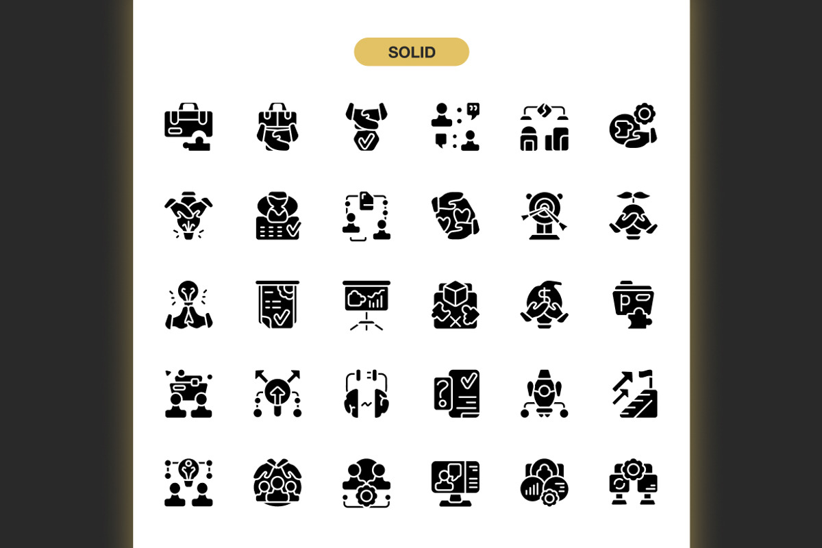 Collaboration Business Icons, an Icon by Spacepixel Creative (Photo 3 of 3)