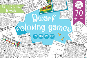 Dwarf coloring games and activities