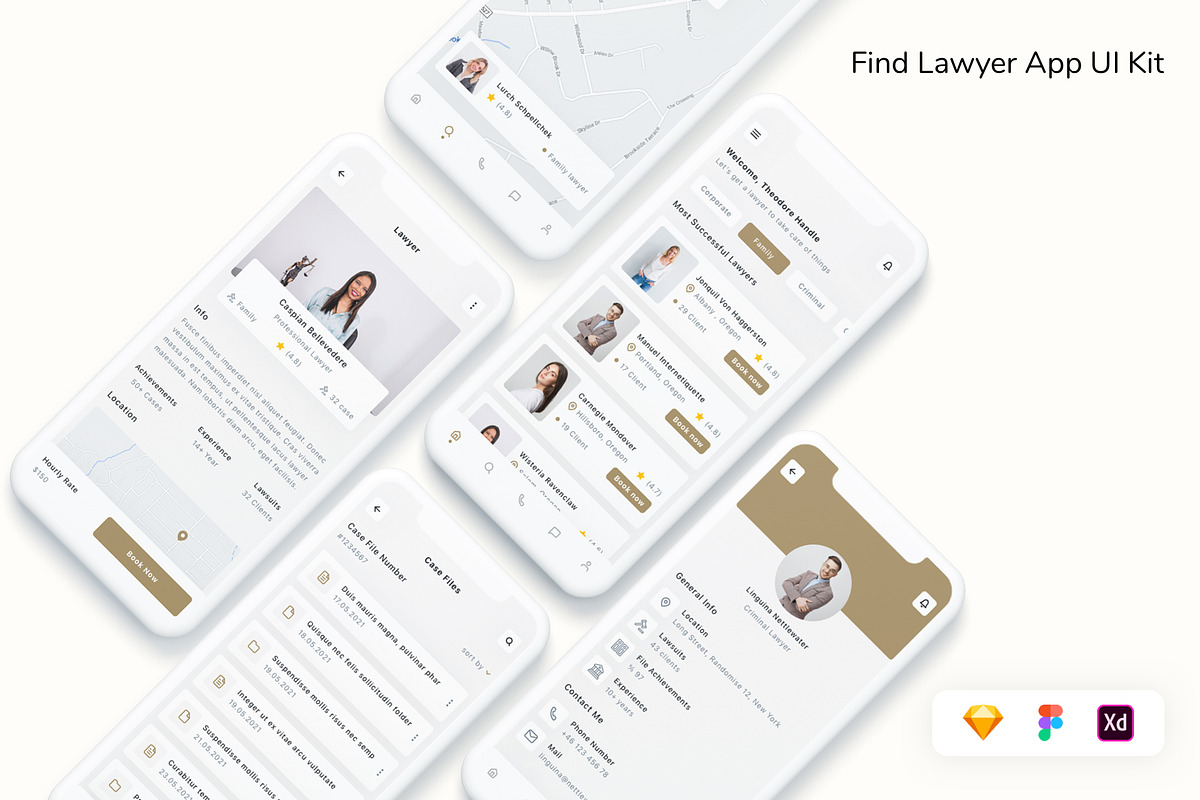 Find Lawyer App UI Kit, an App Template by Betush