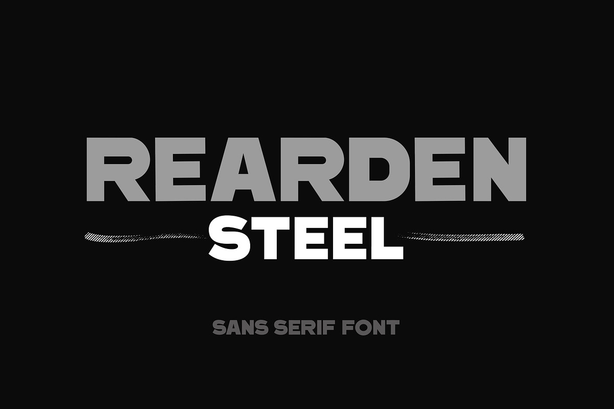 Rearden Steel - Sans Serif Font, a Sans Serif Font by CorgiAstronaut (Photo 1 of 5)