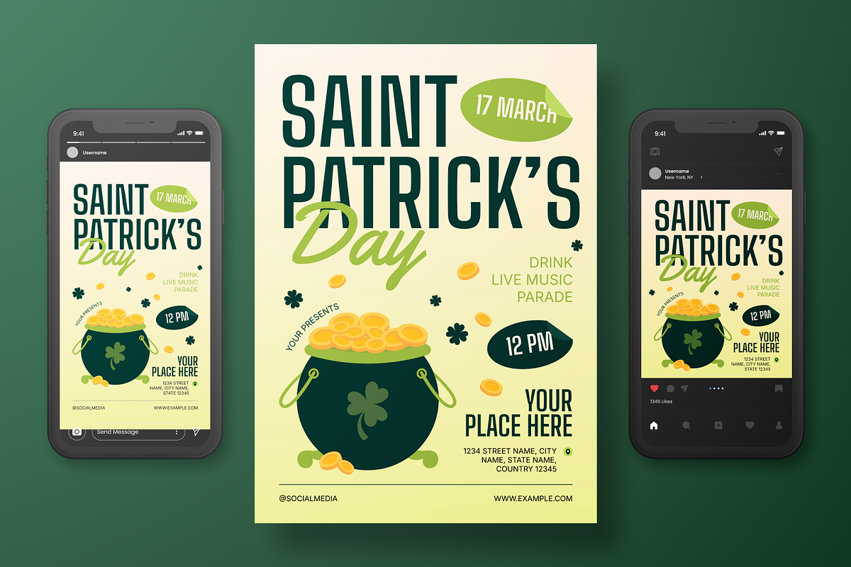 Saint Patrick's Day Flyer Set, a Flyer Template by Annora Studio (Photo 4 of 6)