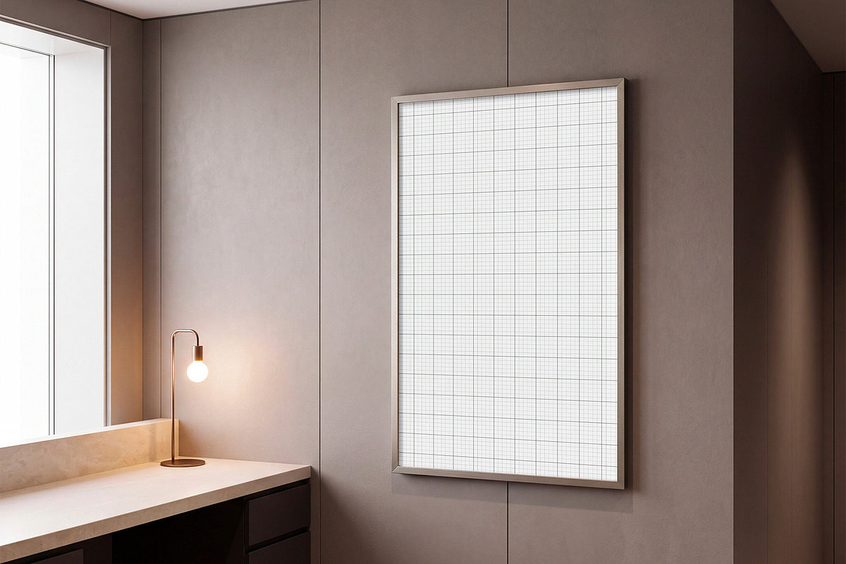 Modern Interior Wall Art Frame Mockup