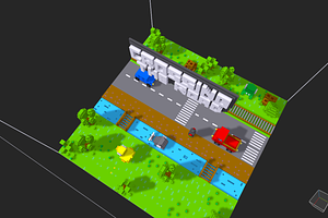 Crossy Road Style Game Voxel Assets