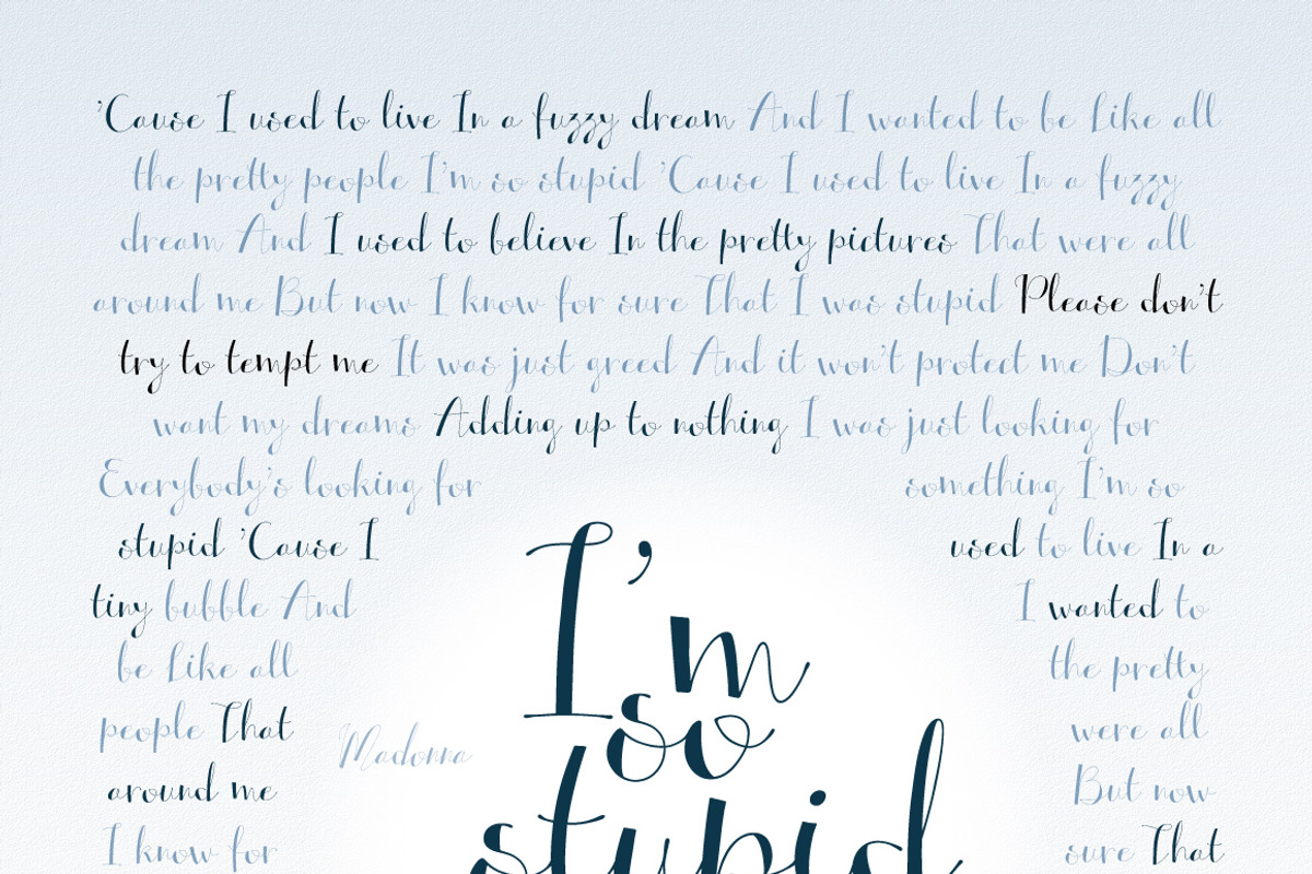 Contrast hand font Alterscript preview 5