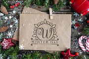 Holiday Elegant Monogram Font, a Symbol Font by Graphicxell (Thumbnail 9 of 10)