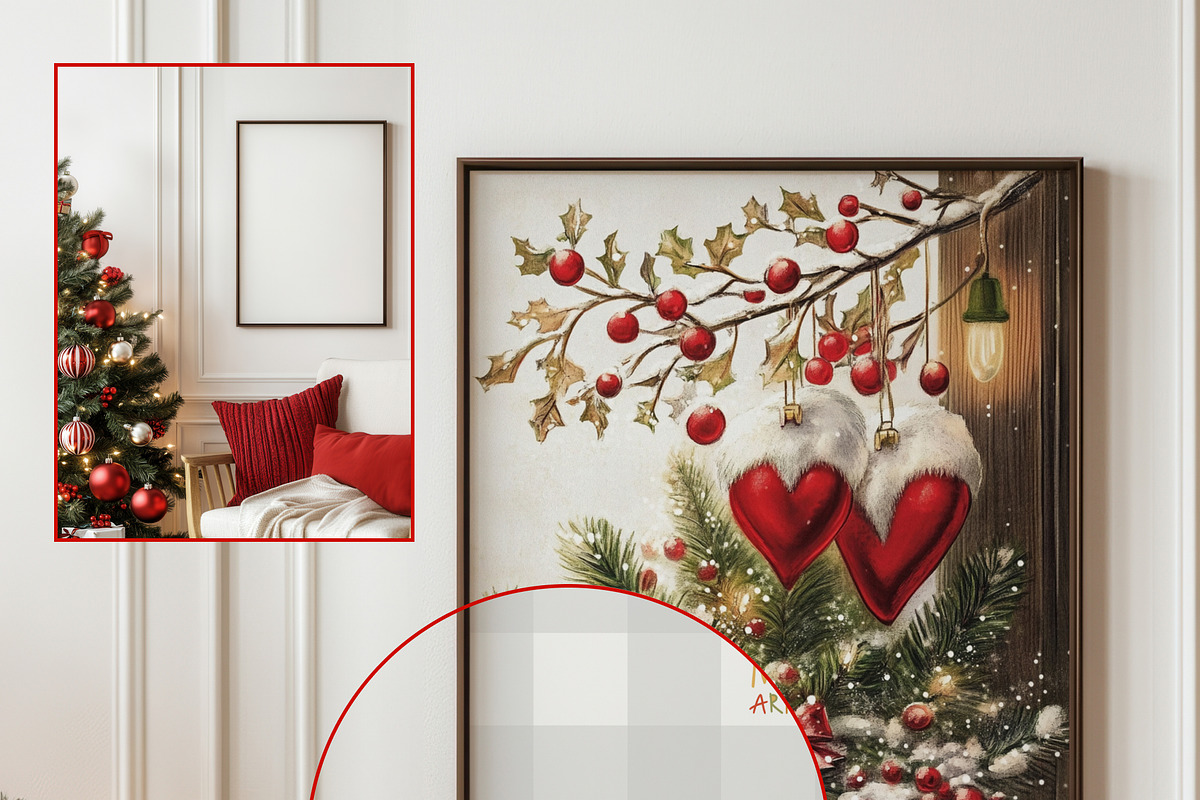 Merry & Bright Christmas Card Mockup, a Product Mockup by NikiArts (Photo 14 of 17)