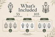 Tulip Ornament Vector Collection, a Decorative Illustration by AvalgaCollectiblesan (Thumbnail 2 of 4)