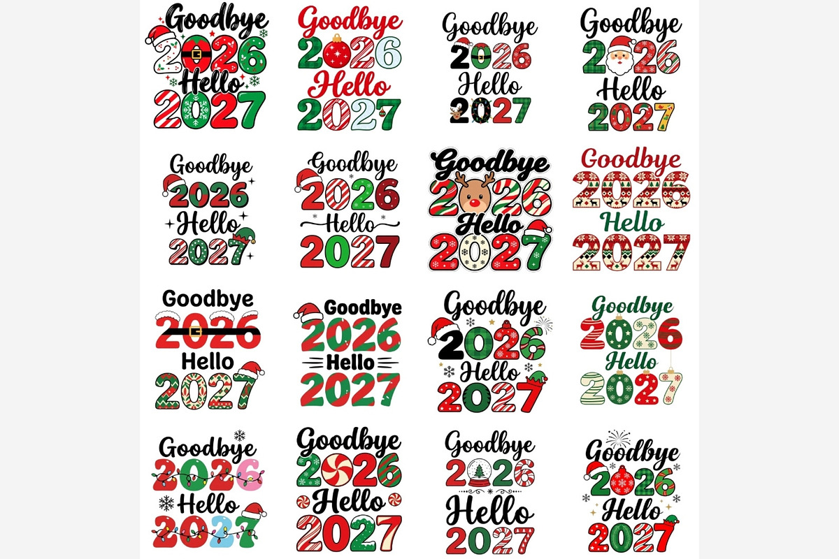 Goodbye 2026 Hello 2027 Christmas, an Emoji Icon by Tanya Kart (Photo 6 of 10)