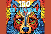 DOG MANDALA COLORING BOOK FOR ADULTS, an Animal Illustration by Sourcedigi (Thumbnail 1 of 3)