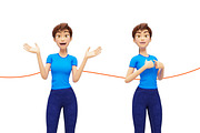 Jenny Cartoon 3D Character Promo Set, a Person Illustration by Oleg Ribar (Thumbnail 4 of 26)