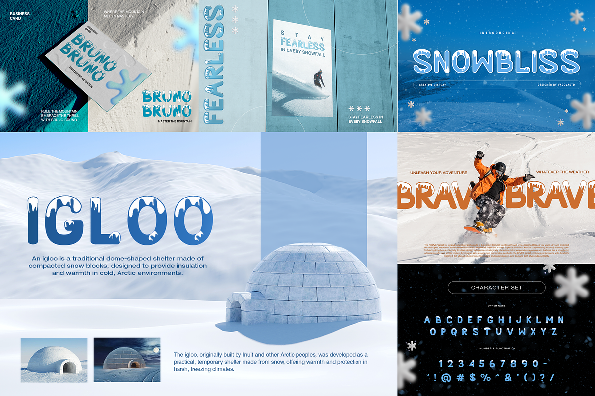 Christmas Winter Font Bundle, a Sans Serif Font by Vadovastd (Photo 4 of 9)