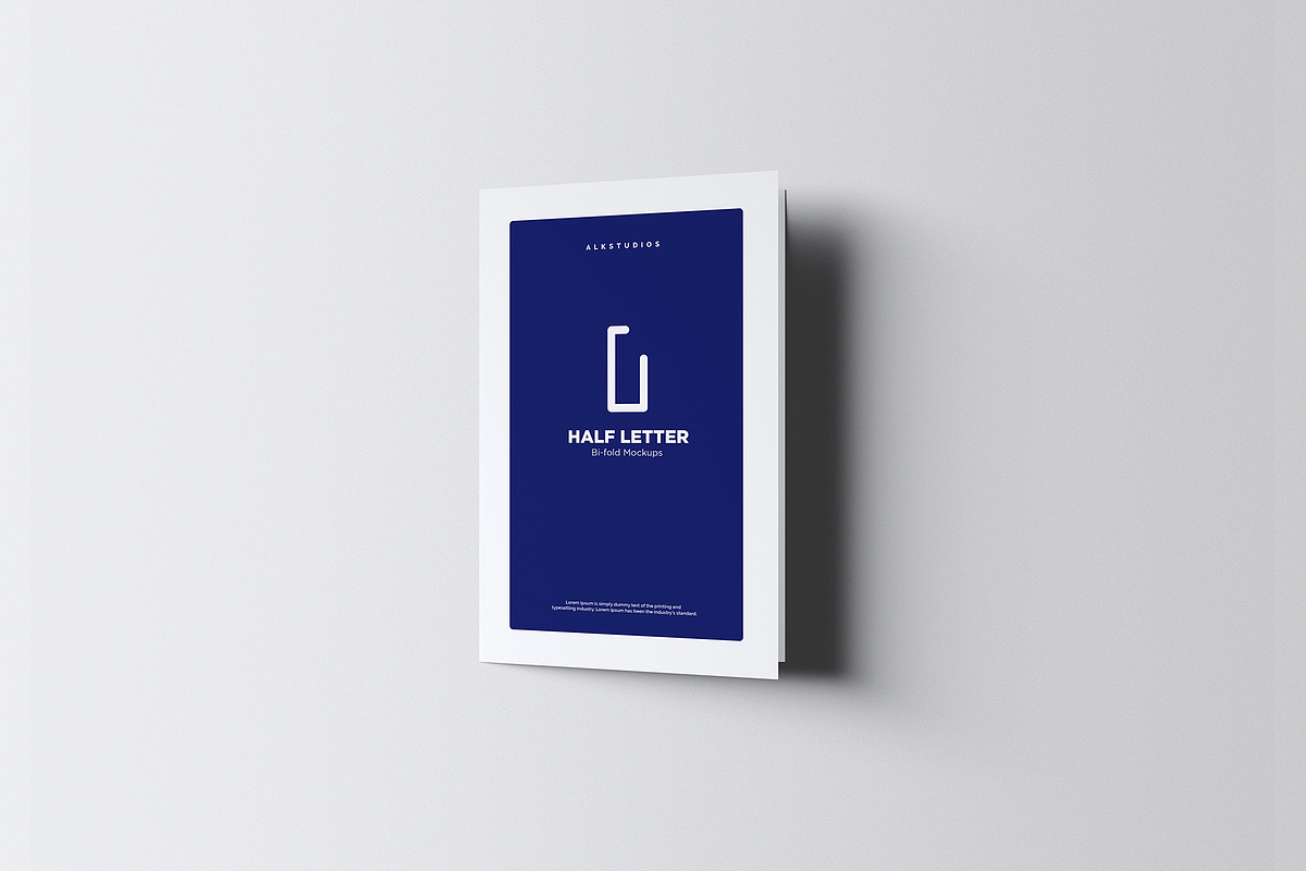 Half Letter Bi-Fold Brochure Mockup, a Print Template by AlkStudio (Photo 6 of 10)