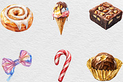 Watercolor Sweets Clipart, an Illustration by Black Bird Studio (Thumbnail 3 of 6)