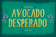 Avocado Desperado Font Set, a Sans Serif Font by 3ora (Thumbnail 1 of 8)