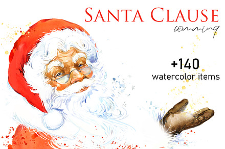 Santa Claus Watercolor Clipart