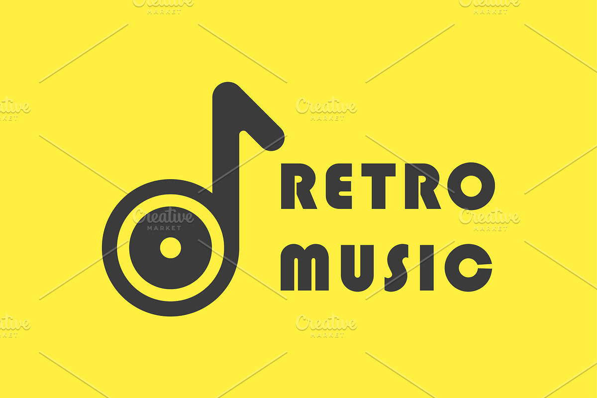 Retro Music Logo Design Icon, a Branding & Logo Template by Morvana Crew