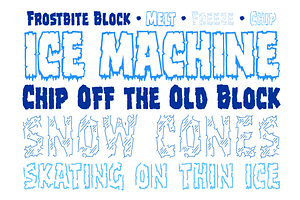 Frostbite - An Icy Crunch Comic Font