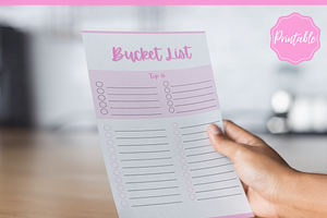 Bucket List Printable - Minimalist