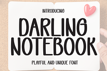 Darling Notebook | Script Font