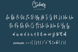 Stuckeez - Signature Font