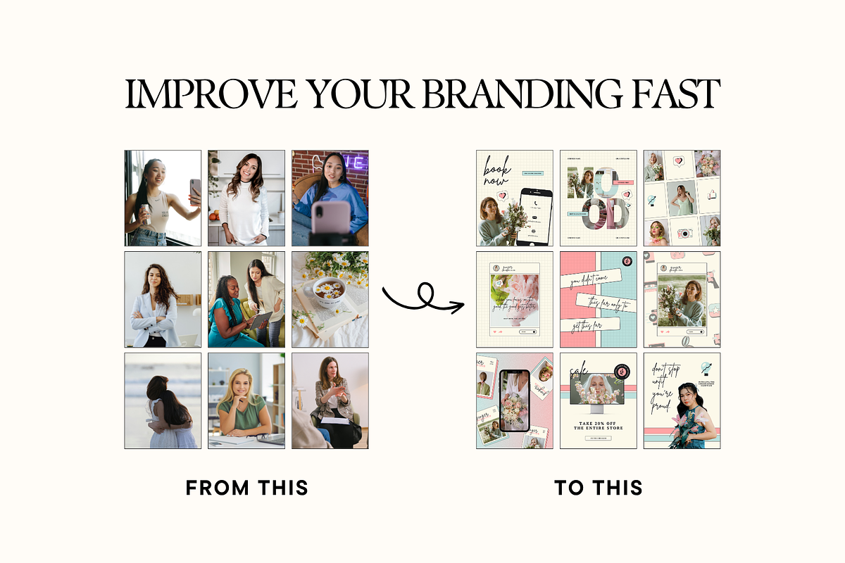 Green & Pink Instagram, a Social Media Template by Anna Design Studio (Photo 9 of 11)
