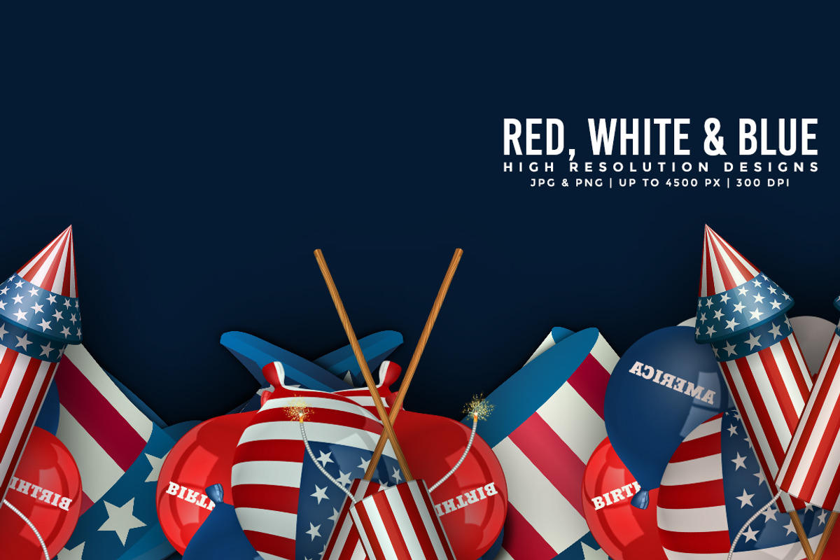 Red, White and Blue, a Pattern Graphic by Digital Art Creations (Photo 4 of 6)