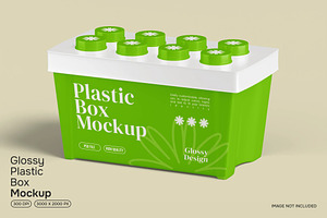 Glossy Plastic Box Mockup