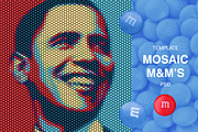 MOSAIC M&M's | PSD template, a Texture Graphic by Sergey Serebrennikov (Thumbnail 1 of 6)