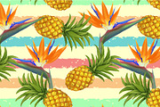 Pineapples patterns set. Hand drawn, a Pattern Graphic by Julia Bilenko (Thumbnail 5 of 5)
