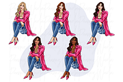 Fashion girls 49 clipart PNG, a Person Illustration by Parinaz Wadia Design (Thumbnail 6 of 10)