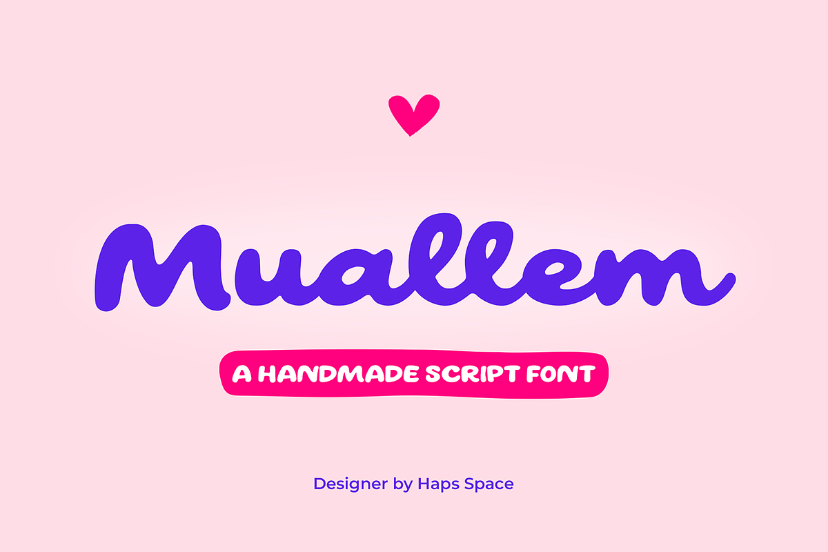 Muallem Script Bold Nostalgic, a Handwritten Font by Haps Space (Photo 2 of 10)